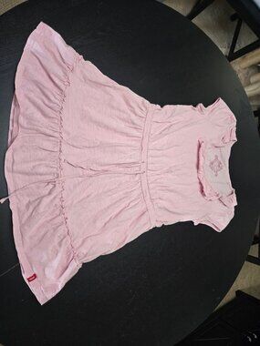 edc by Esprit Pink Ruched Cap Sleeve Drawstring Casual Dress XL